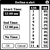 Time slot definition
